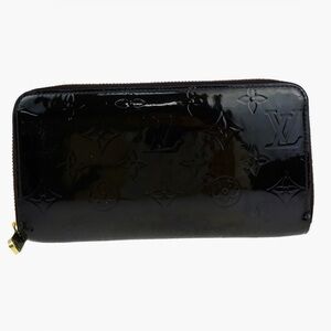 LOUIS VUITTON SARAH VERNIS LONG ZIP WALLET MONOGRAM LV